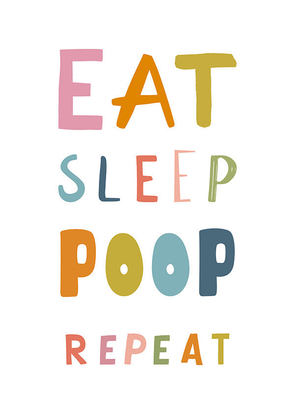 Lekfull typografisk barnposter