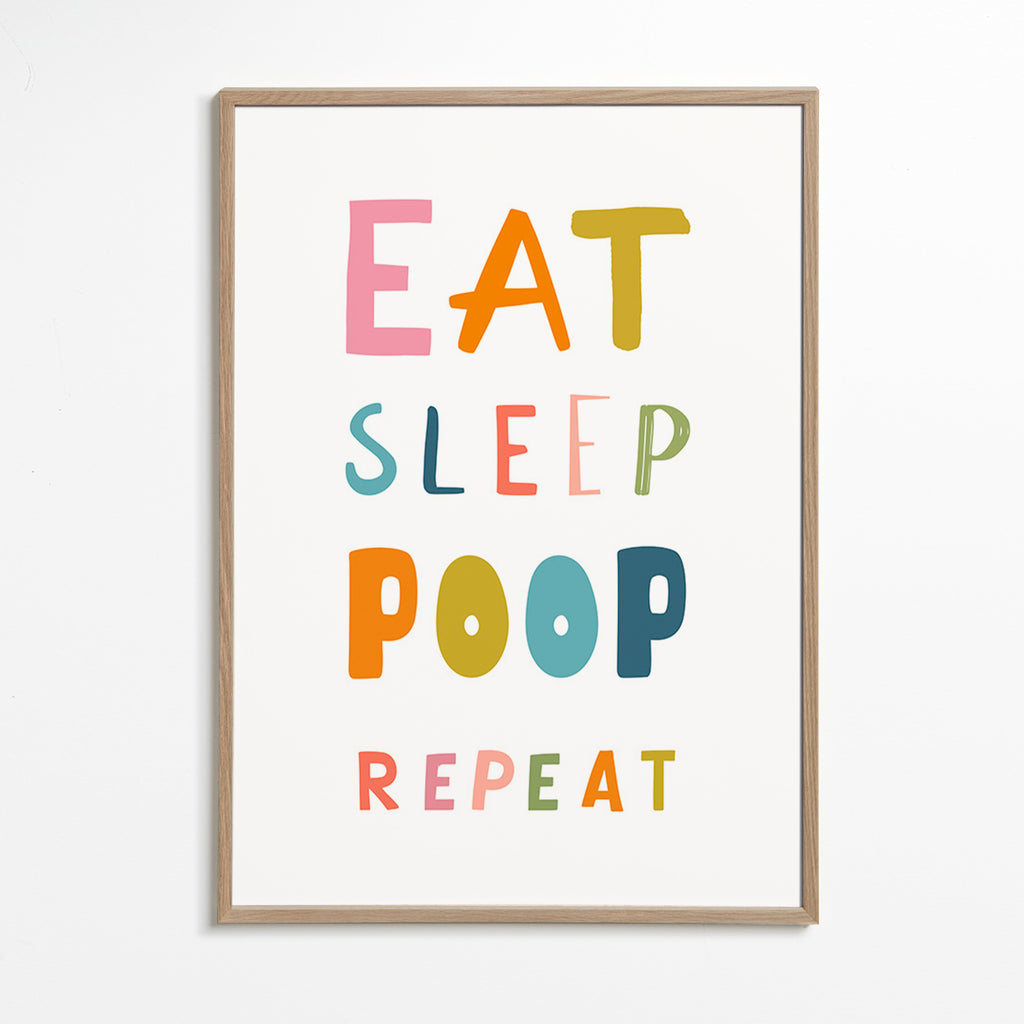 Lekfull typografisk barnposter