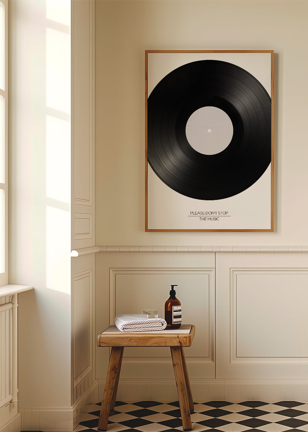 Vinylfotografi med typografi