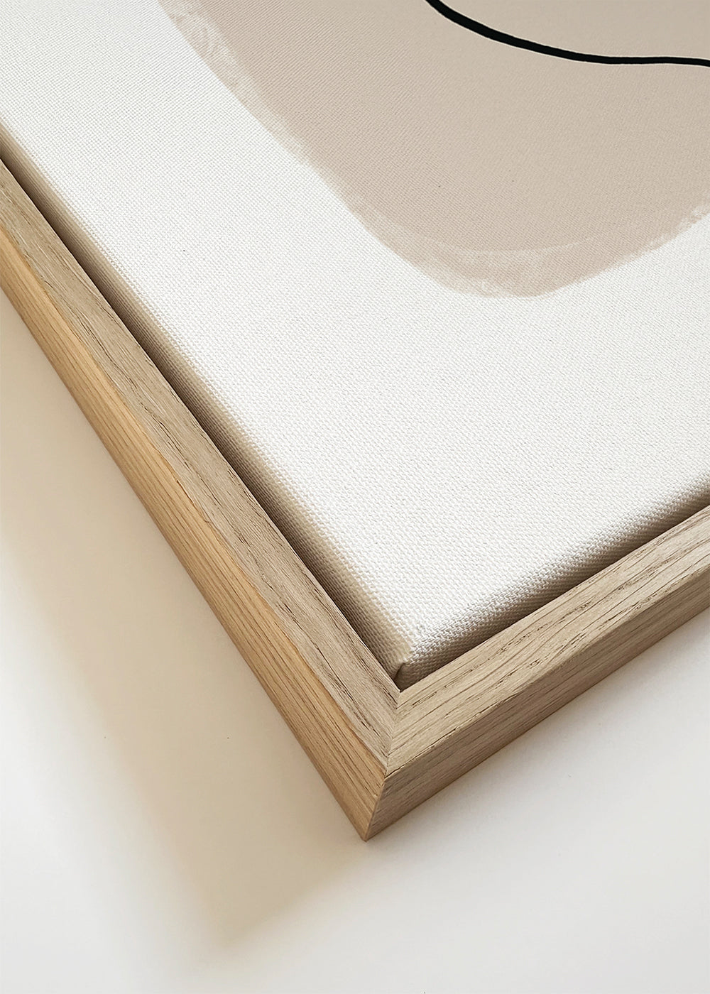 Minimalistisk beige linjekonst