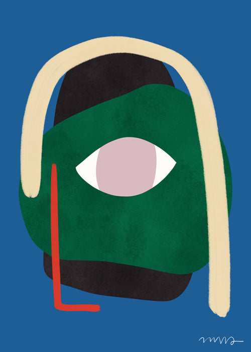 Illustration abstrakt ansikte