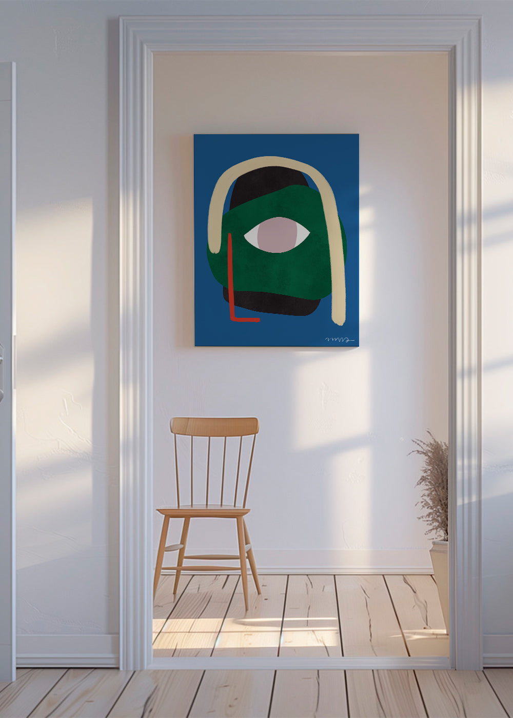 Illustration abstrakt ansikte