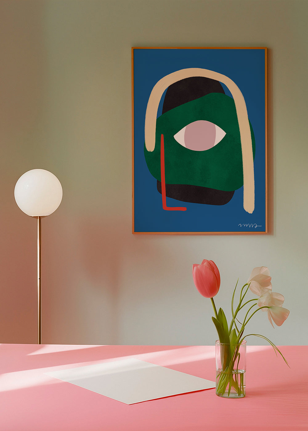 Illustration abstrakt ansikte