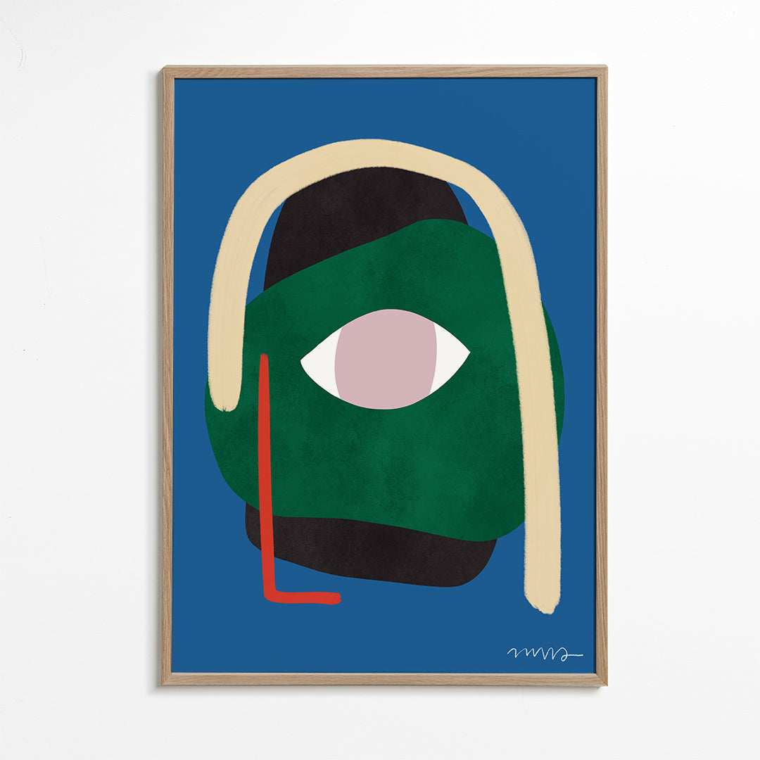 Illustration abstrakt ansikte