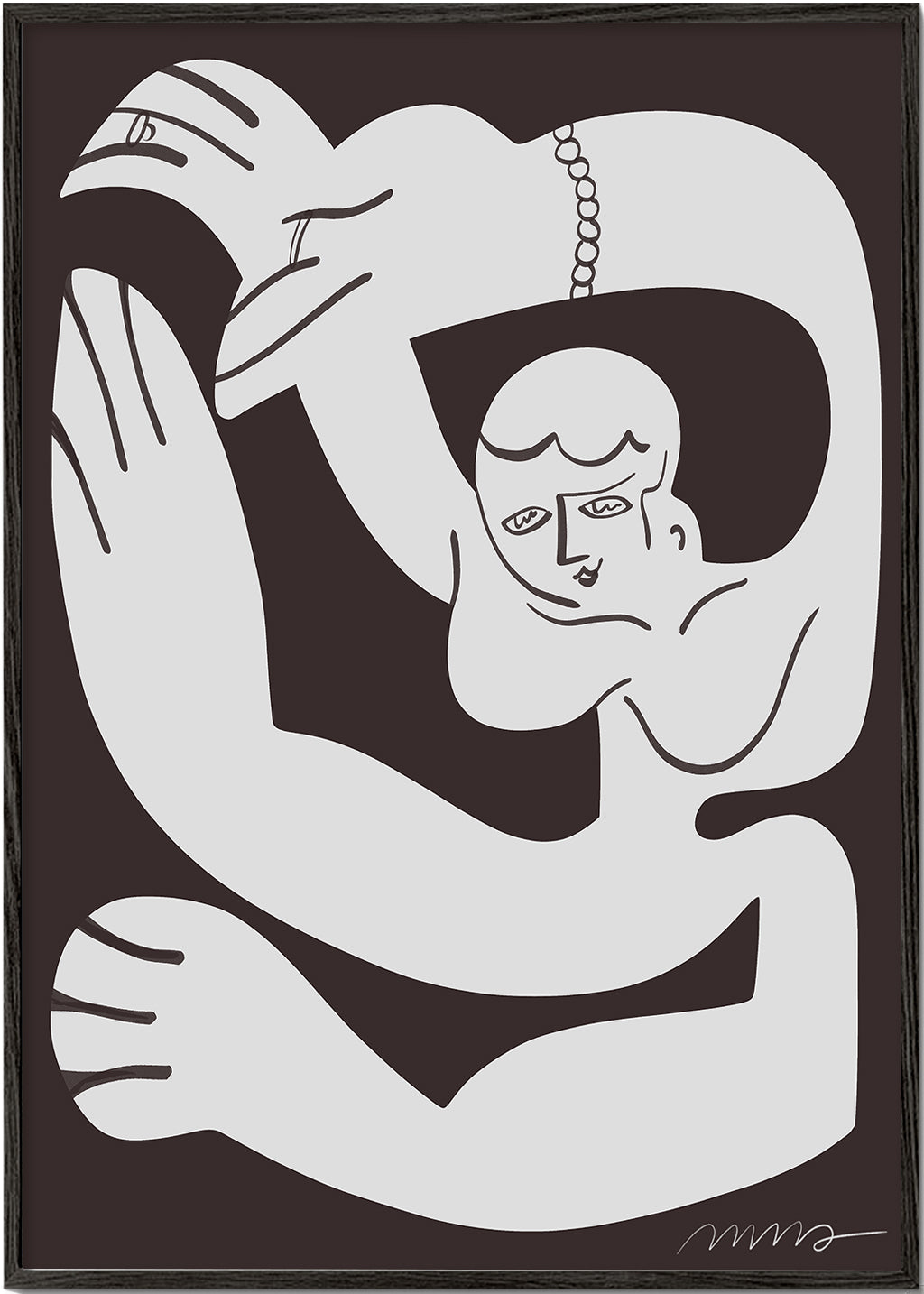 Abstrakt konst med flytande figur