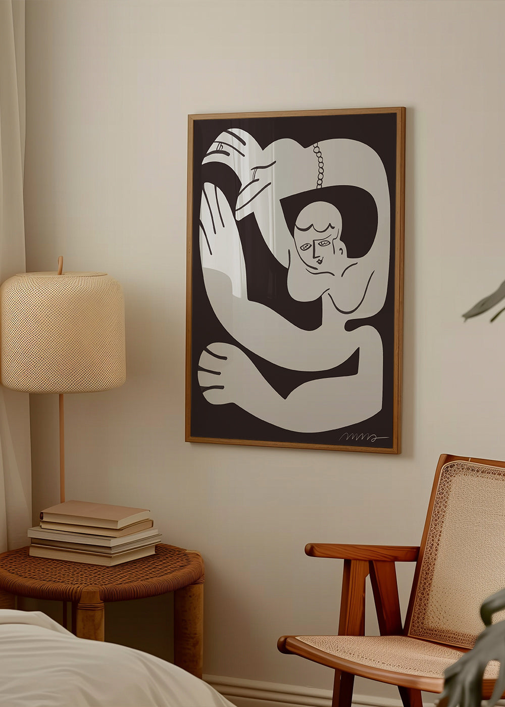 Abstrakt konst med flytande figur