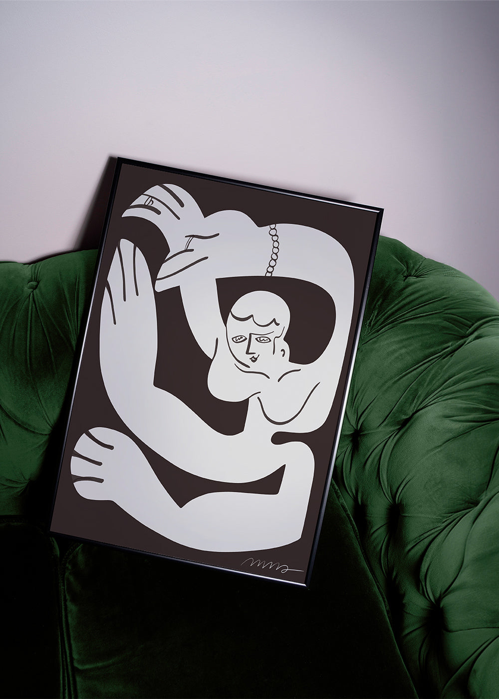 Abstrakt konst med flytande figur