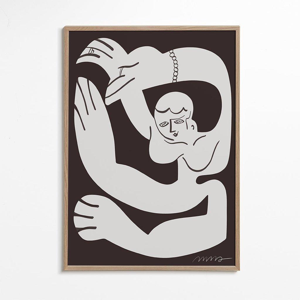 Abstrakt konst med flytande figur