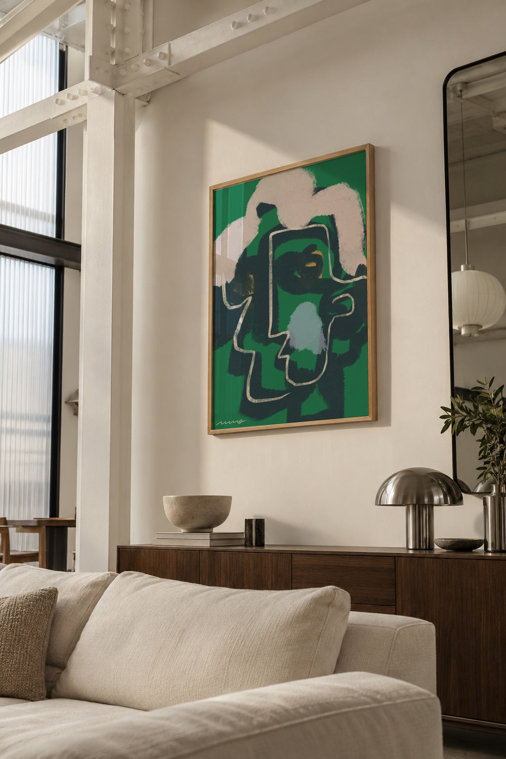 Corrupted Portrait 01 - Framed poster in an interior