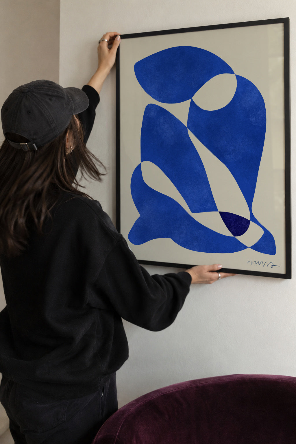 Blue Nude - Framed poster detail