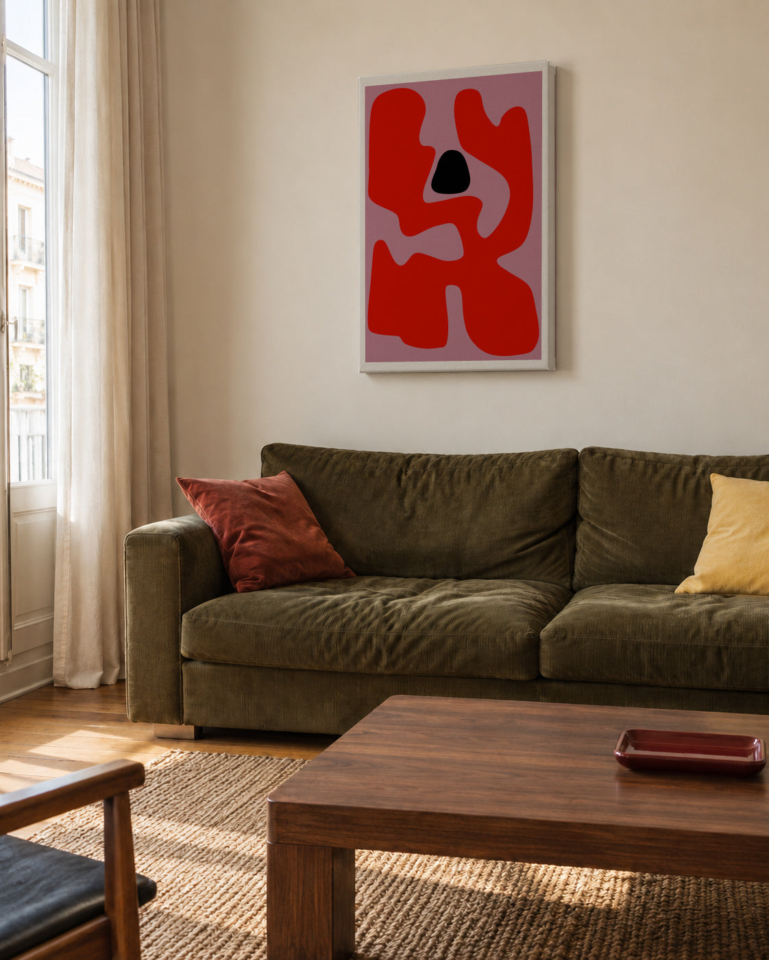 Zaaling 03 - Unframed canvas in an interior
