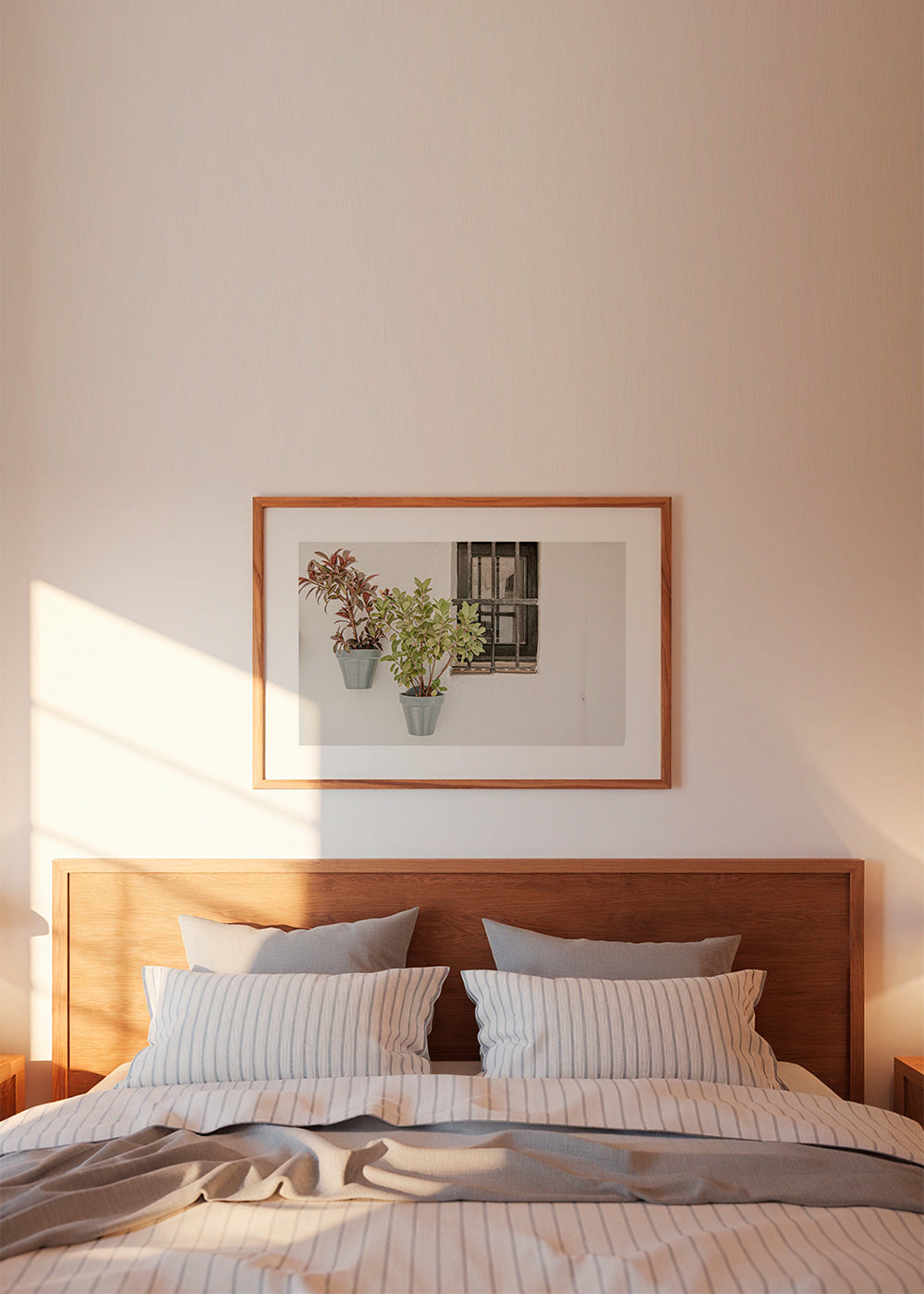 Botanisk poster: krukväxter vid fönstret