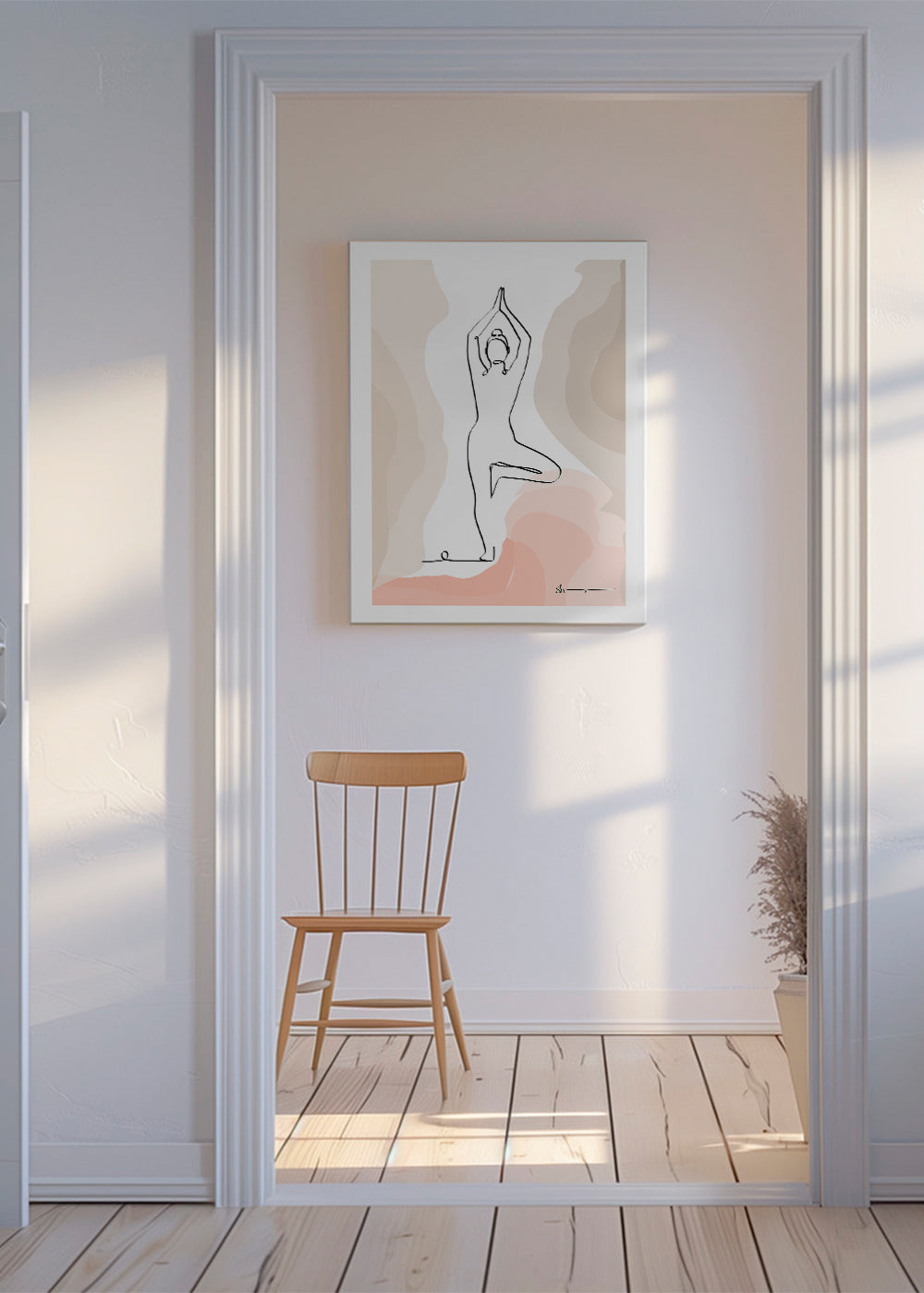 Avslappnande design: siluett i trädställning