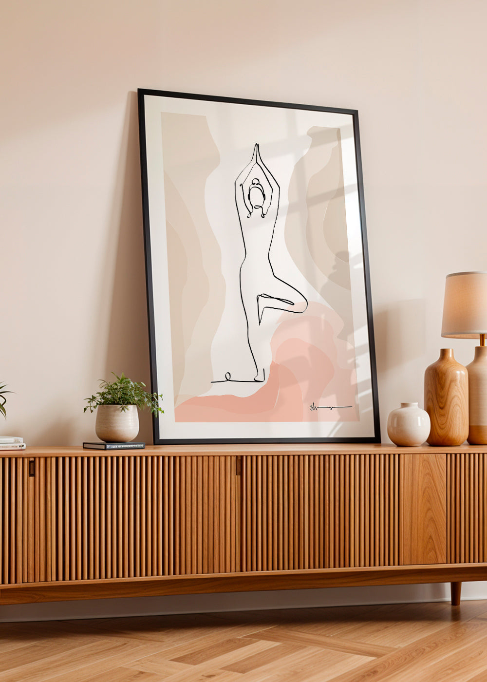 Avslappnande design: siluett i trädställning