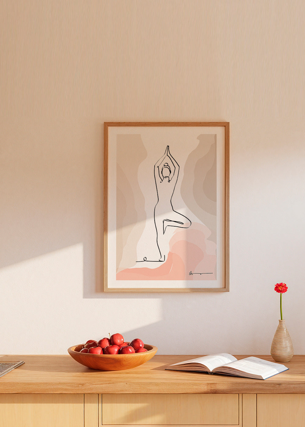 Avslappnande design: siluett i trädställning