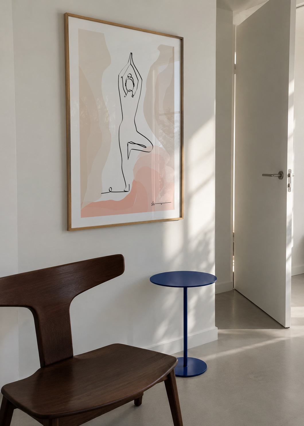 Tree Pose - Vrikshasana - Framed poster in an interior