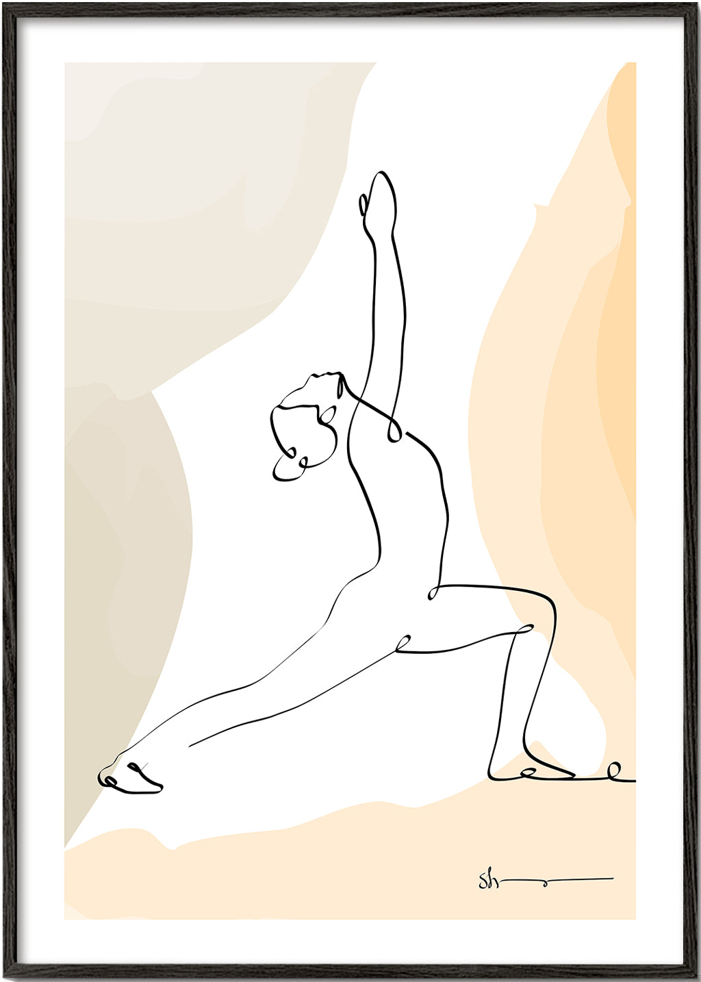 Avslappnande linjedesign: krigarens position