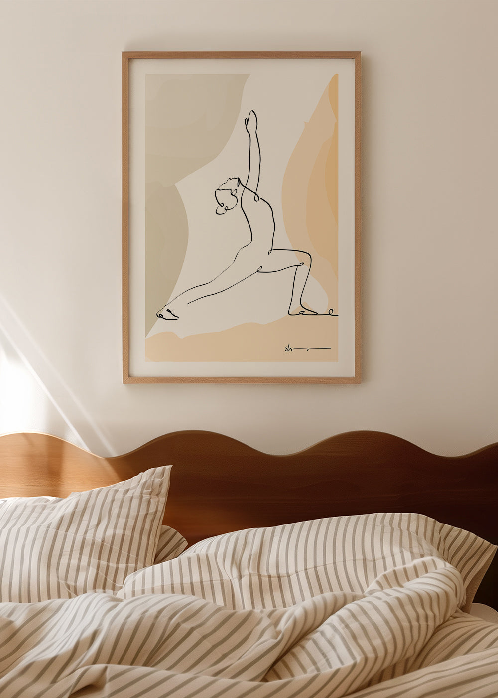 Avslappnande linjedesign: krigarens position
