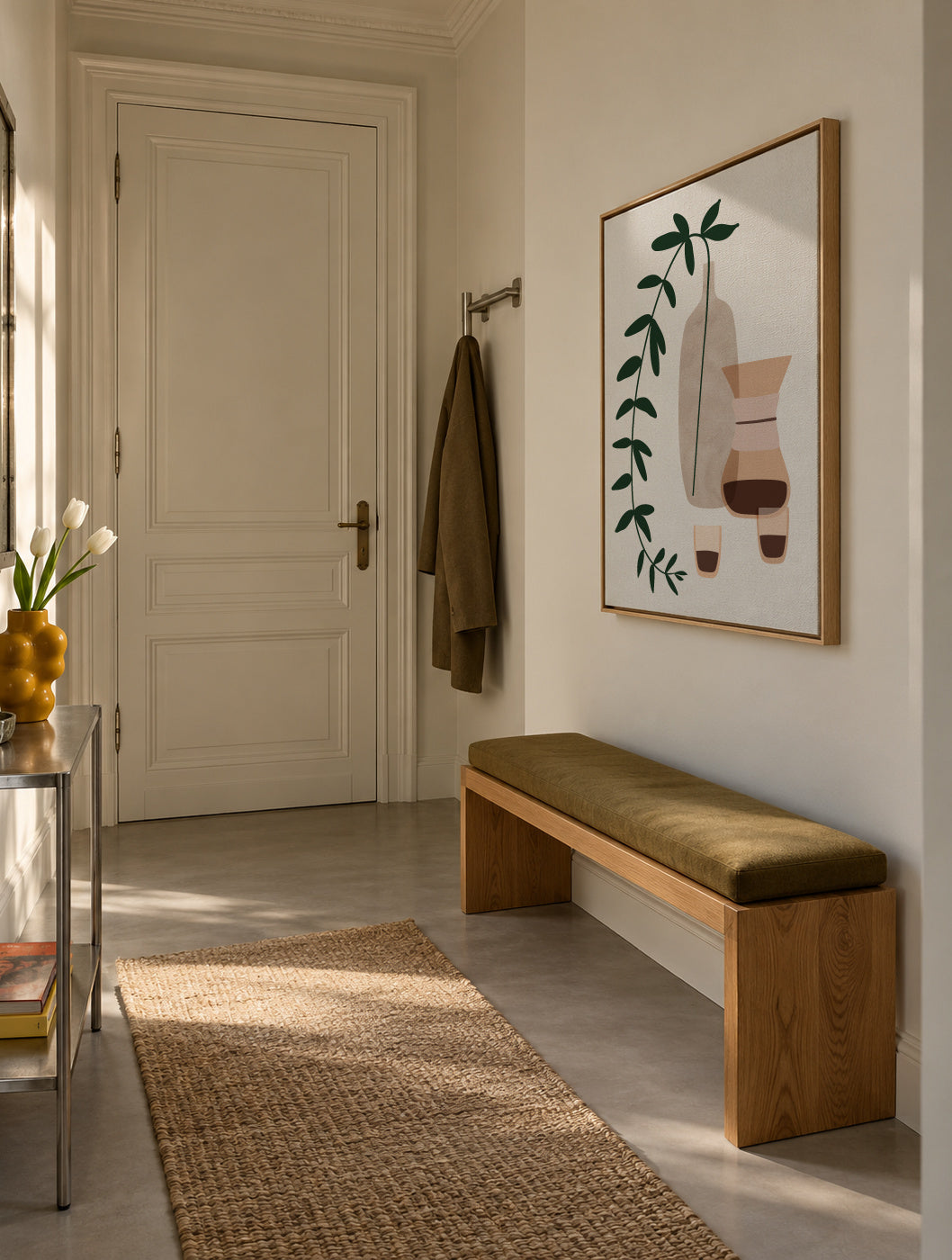 Boho coffee for two - Framed canvas in an interior