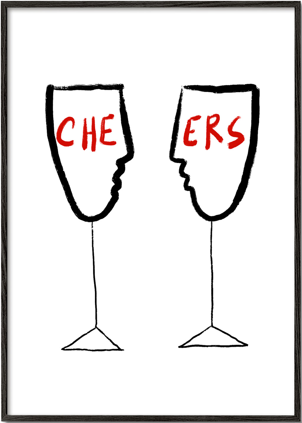 Kökskonst Cheers med profilglas