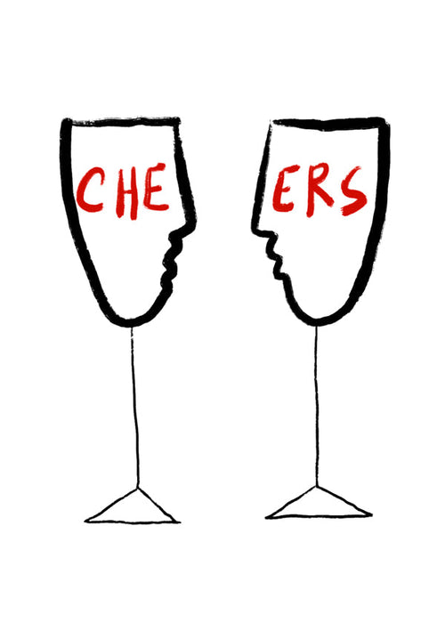 Kökskonst Cheers med profilglas