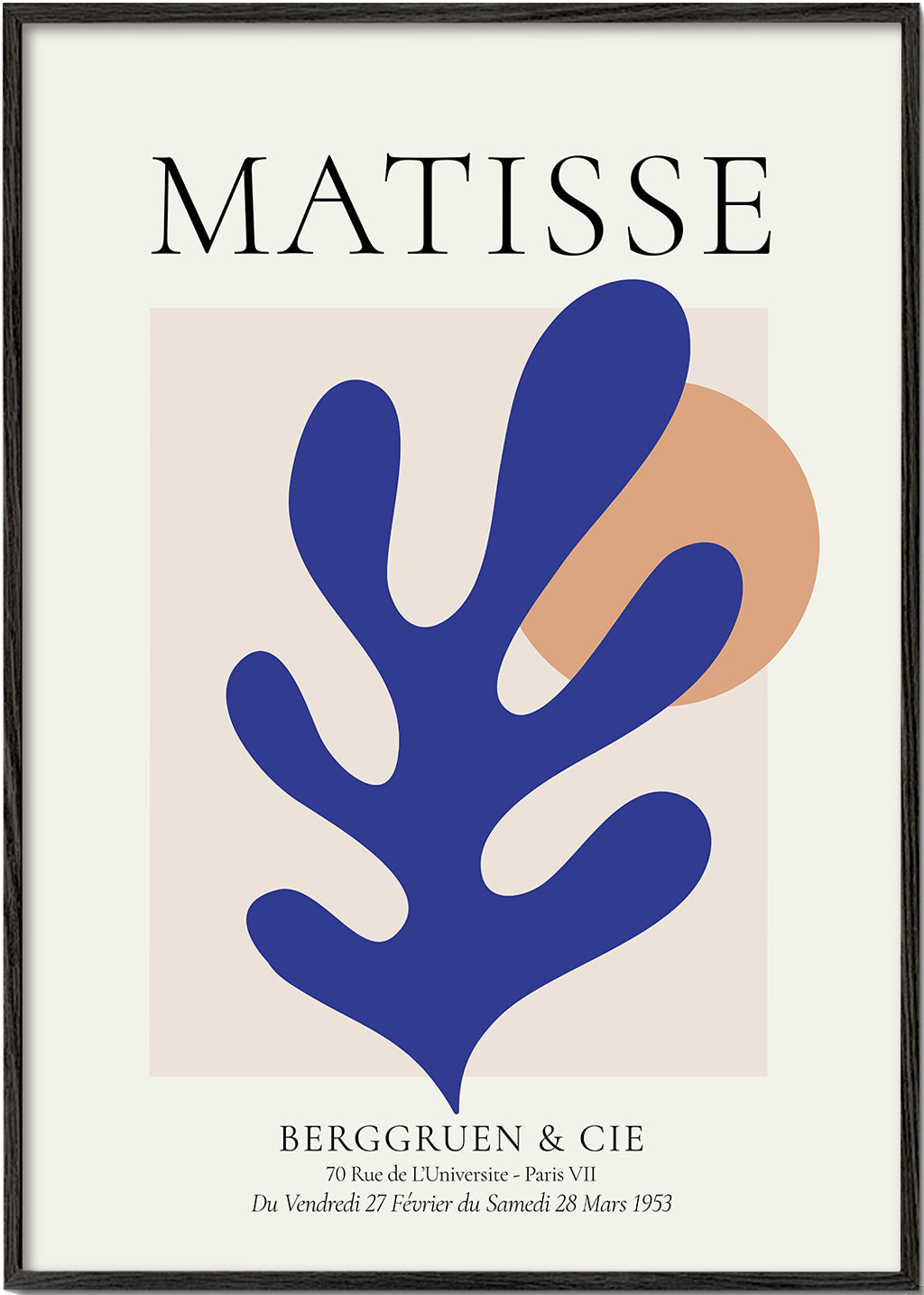 Illustration Matisse blått blad