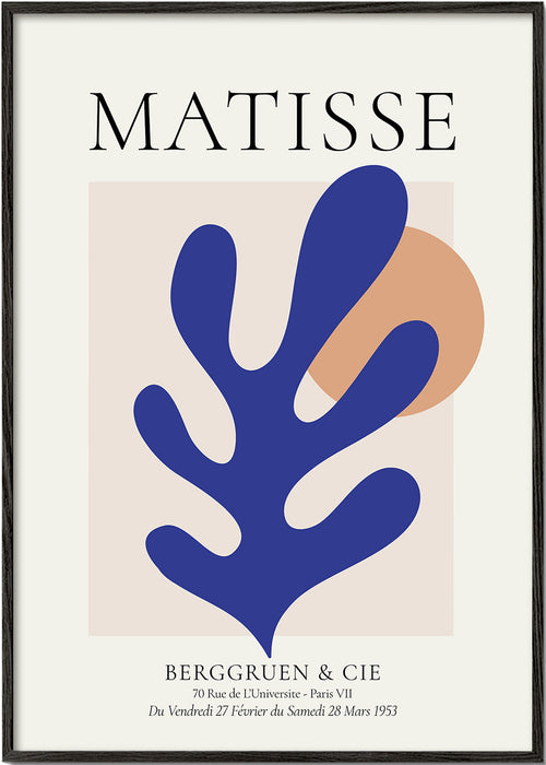 Illustration Matisse blått blad
