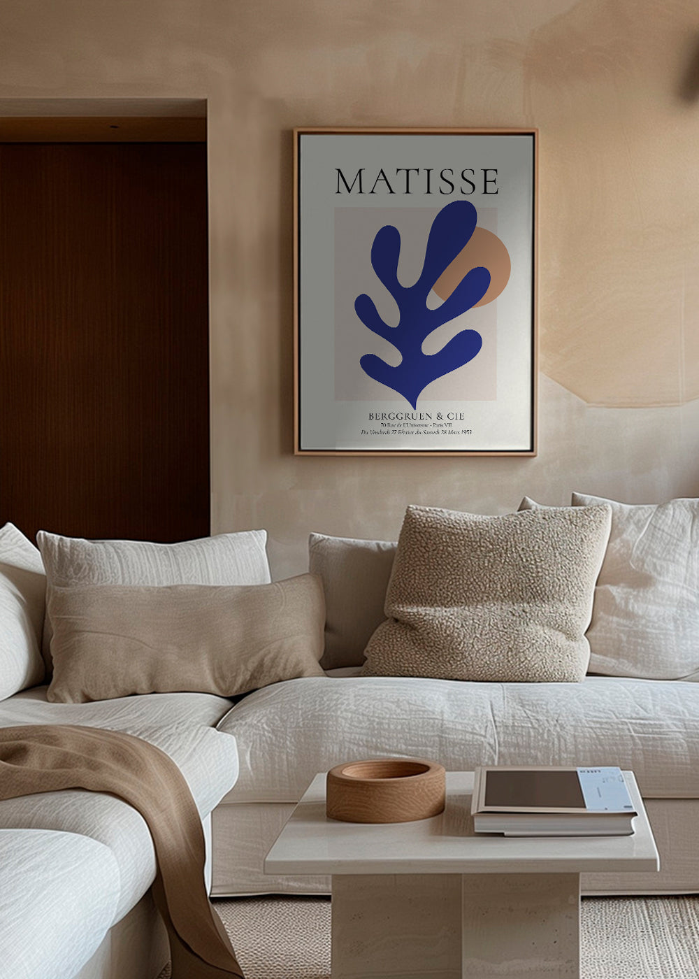 Illustration Matisse blått blad