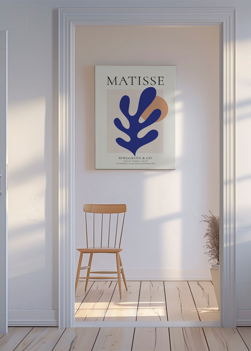 Illustration Matisse blått blad
