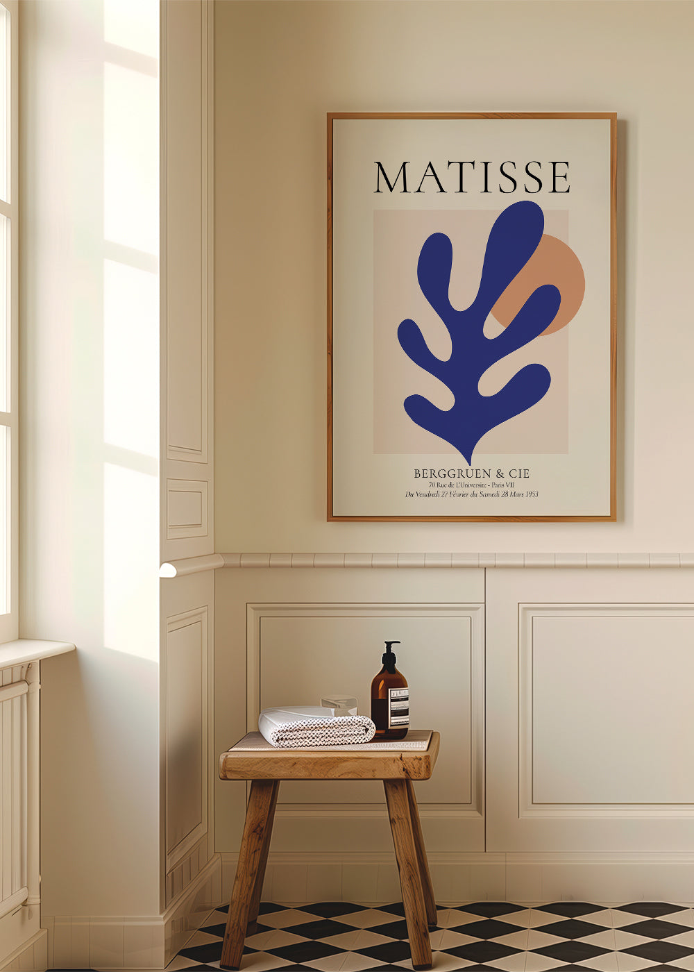Illustration Matisse blått blad
