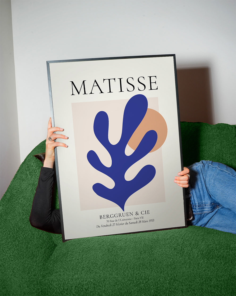 Illustration Matisse blått blad