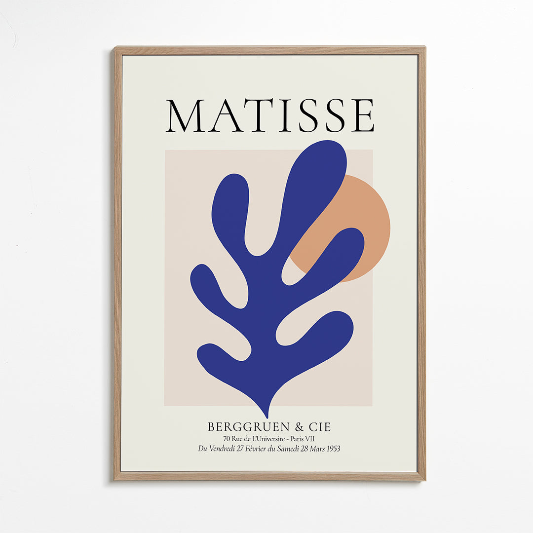 Illustration Matisse blått blad