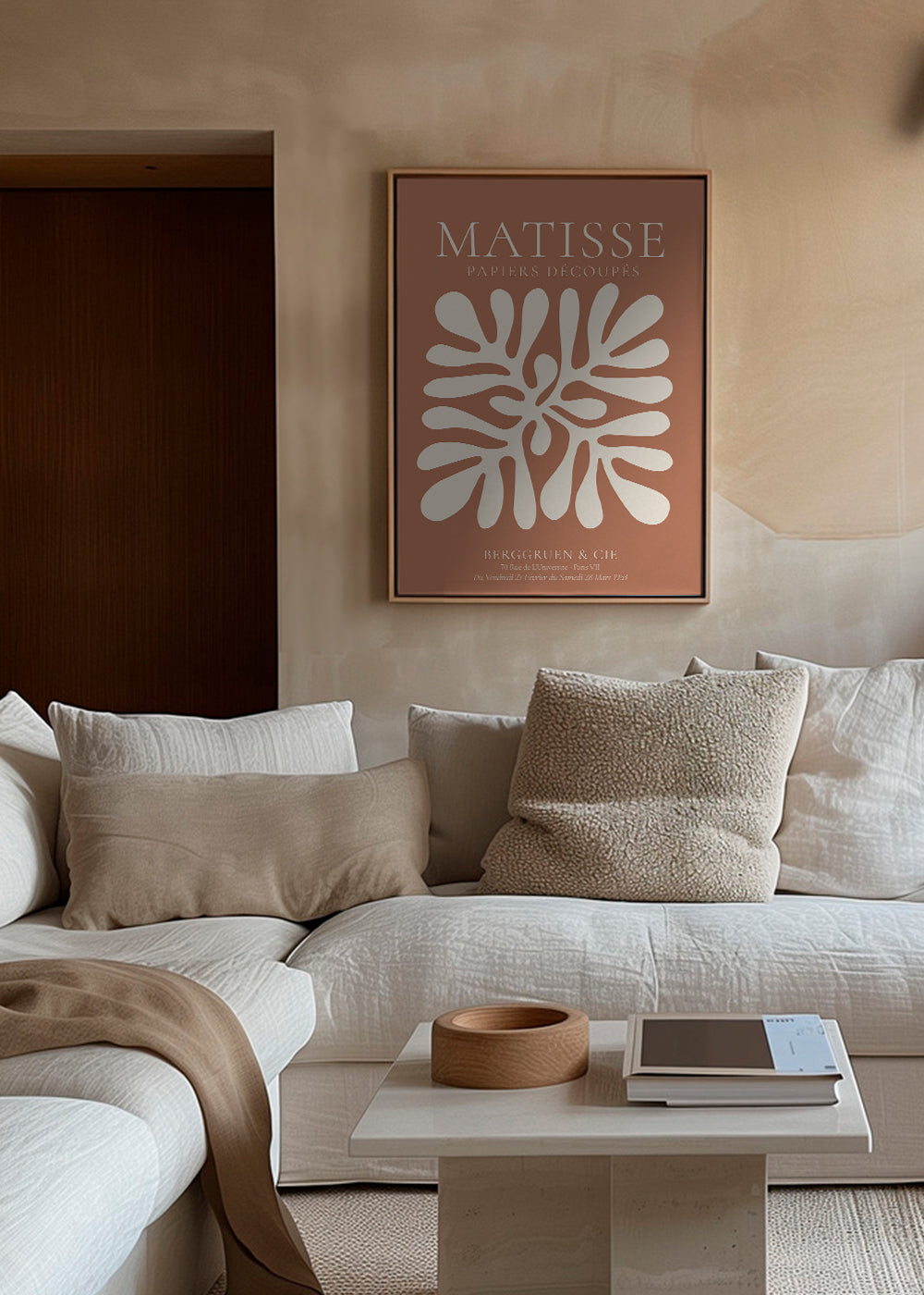Botanisk poster Matisse: organiska utskärningar på terrakotta