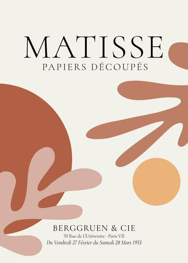 Vintageposter inspirerad av Matisse-utklipp