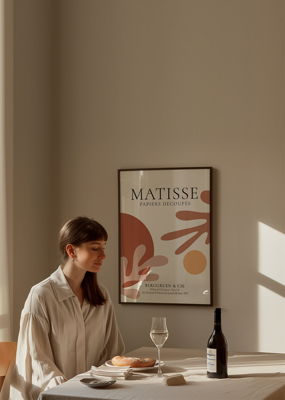 Vintageposter inspirerad av Matisse-utklipp