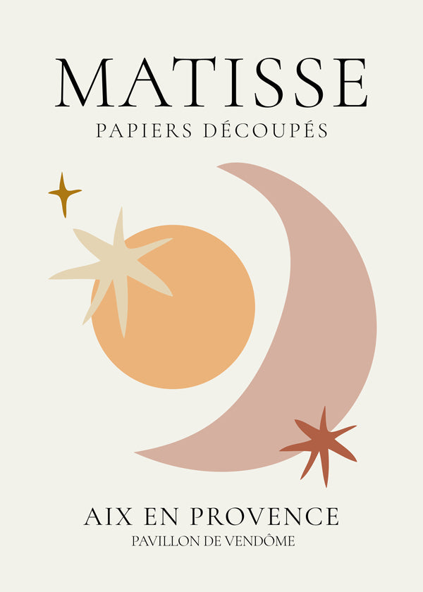Illustration Matisse papiers découpés pastelltoner