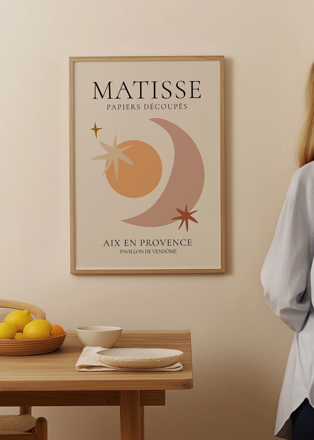 Illustration Matisse papiers découpés pastelltoner