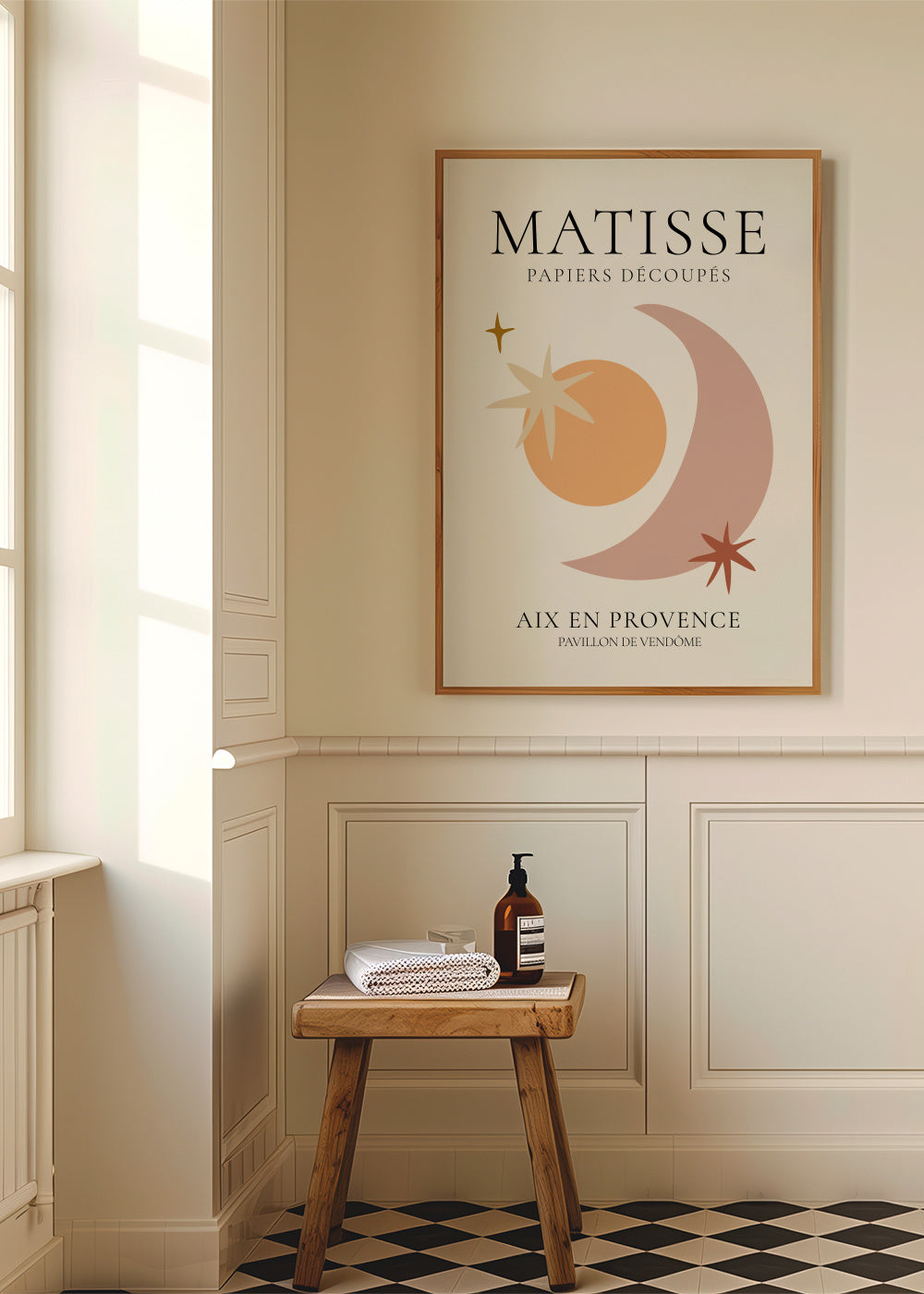 Henri Matisse papiers découpés VIII - Framed poster in an interior