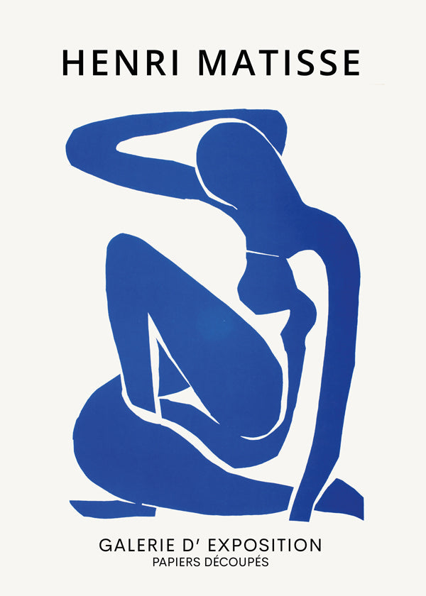 Illustration av blå kvinnlig figur utskuren