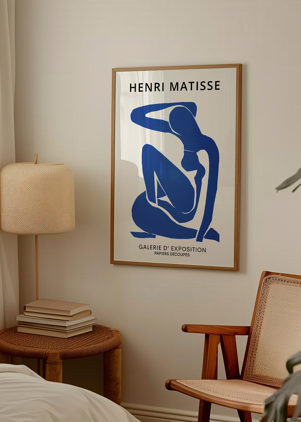 Illustration av blå kvinnlig figur utskuren
