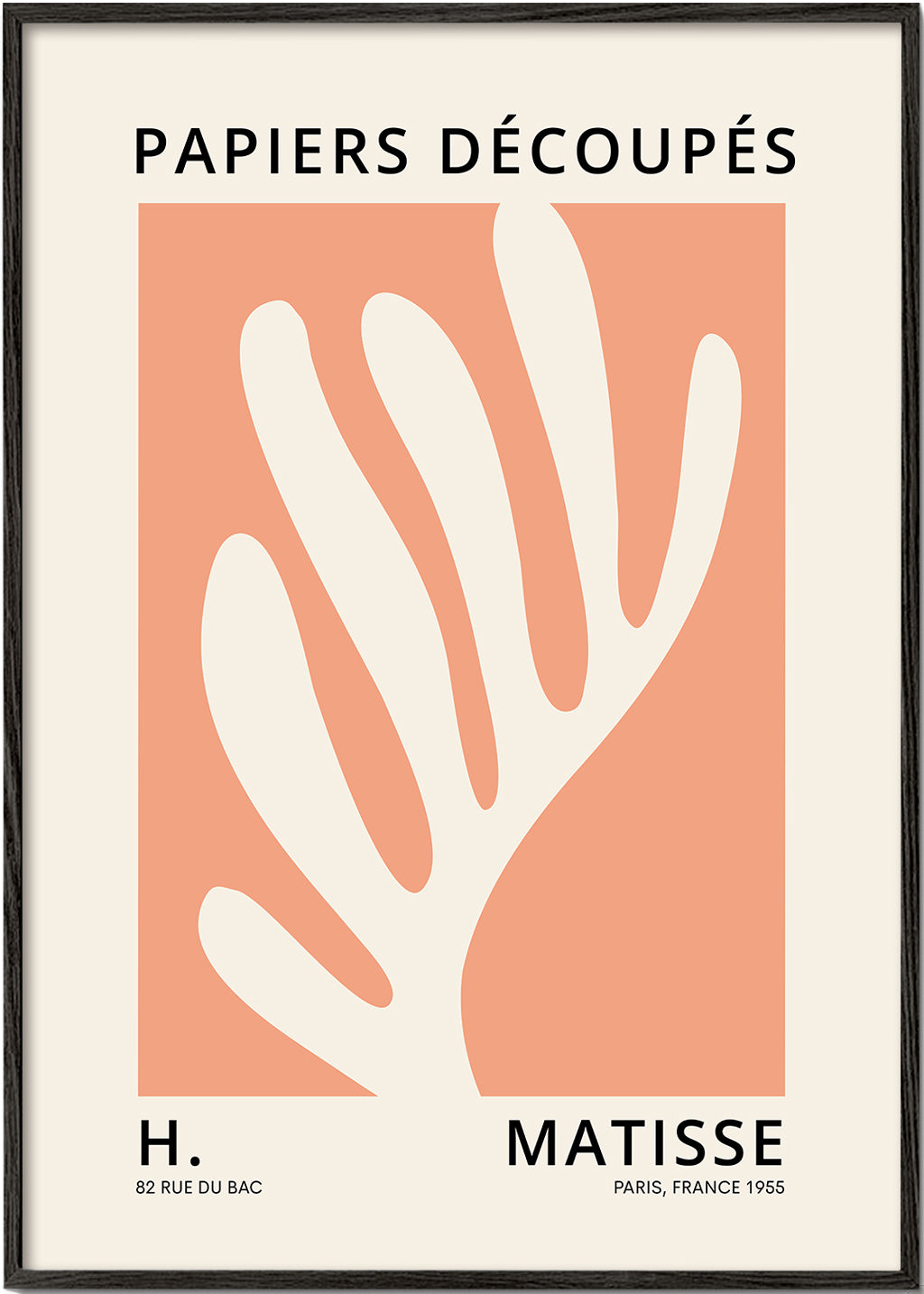 Botanisk tryck Matisse papper utskuret orange