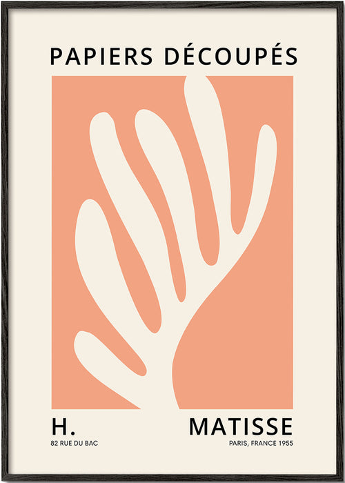 Botanisk tryck Matisse papper utskuret orange