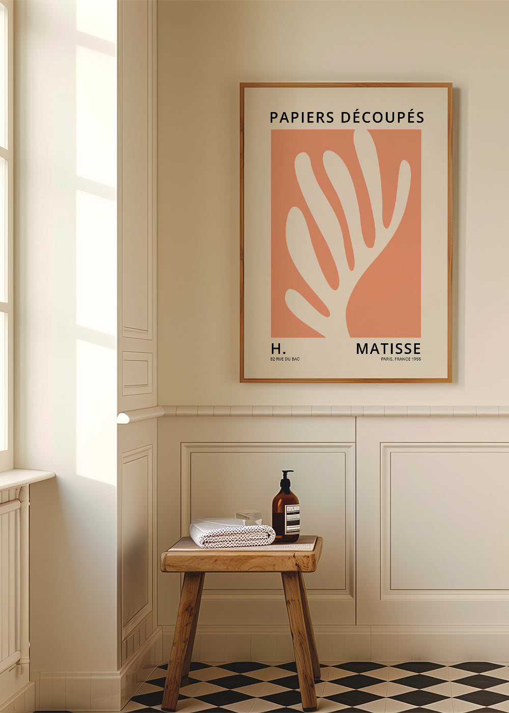 Botanisk tryck Matisse papper utskuret orange