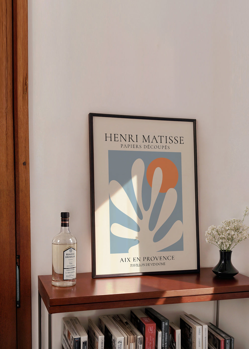 Botanisk print Matisse blå och orange