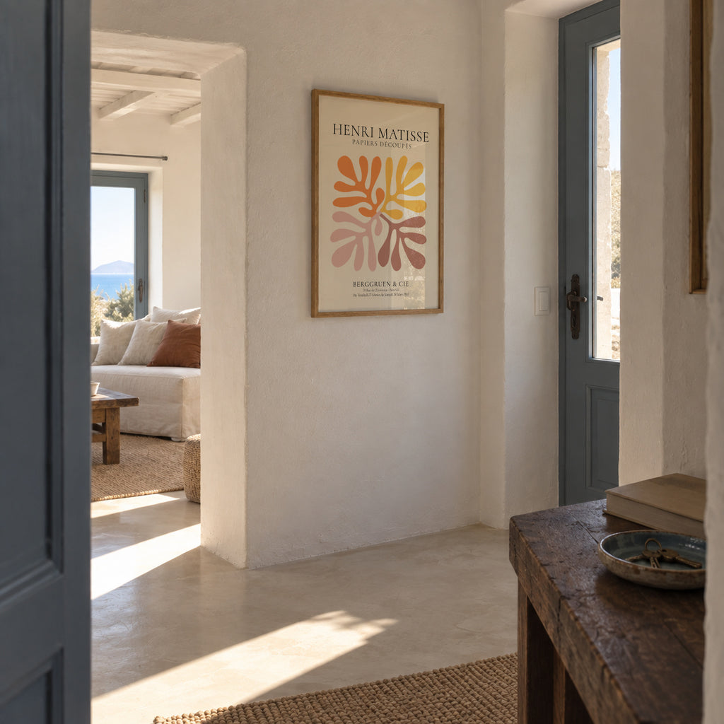 Henri Matisse papiers découpés XIII - Framed poster in an interior