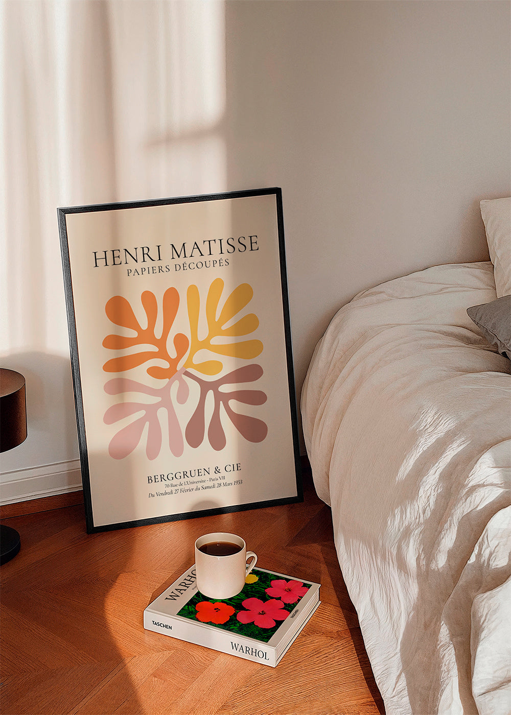 Botanisk poster: Matisse-utskärningar i varma nyanser