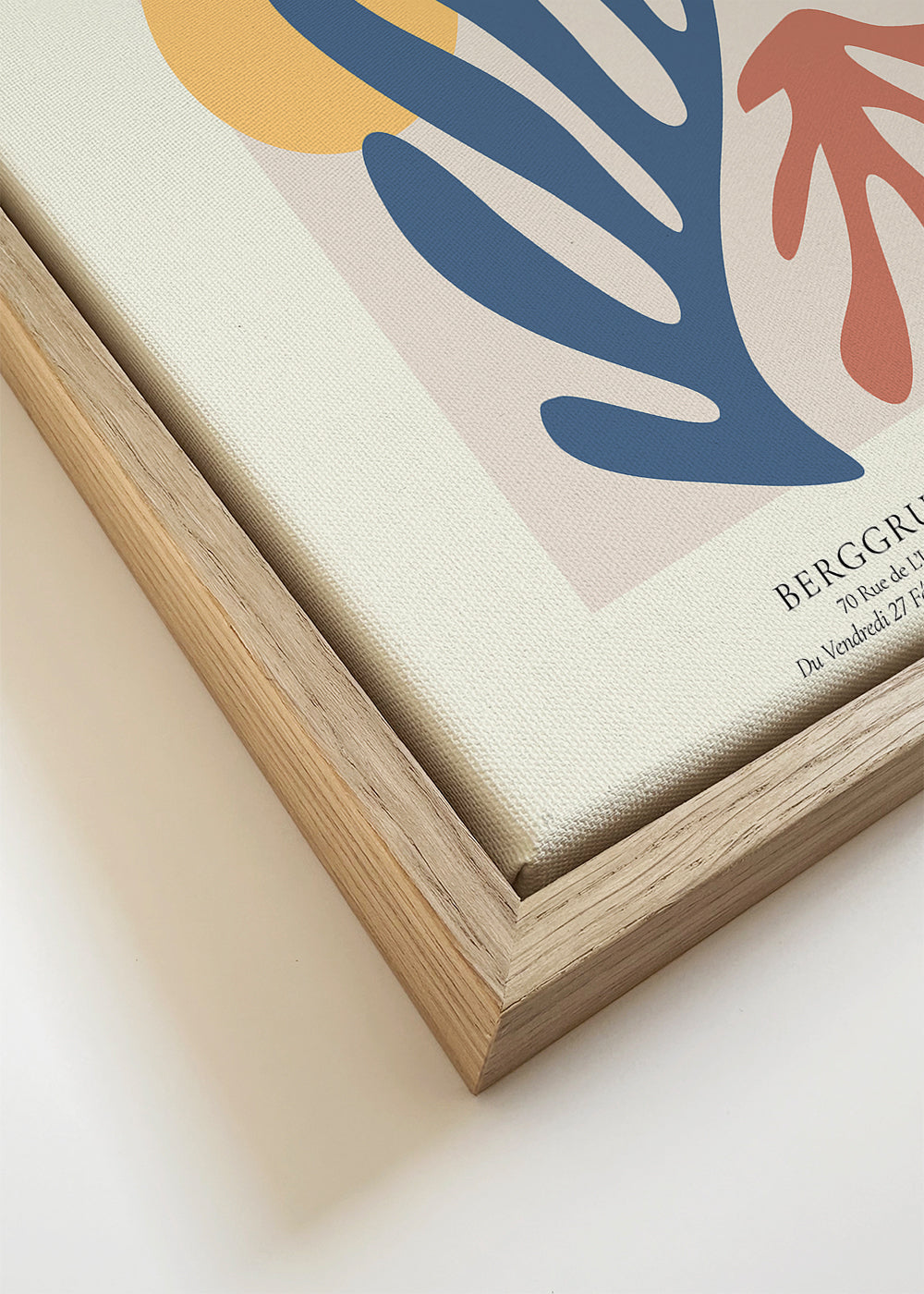 Matisse cutouts-illustration blå och korall