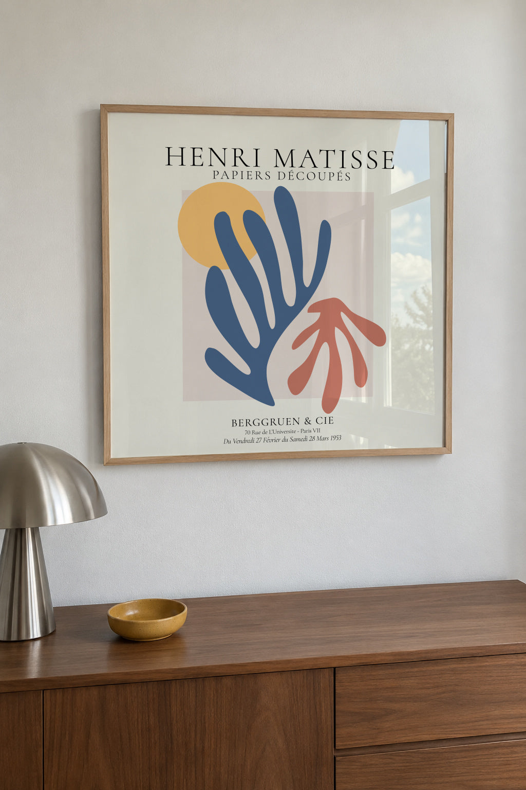 Henri Matisse papiers découpés IXX - Framed poster in an interior
