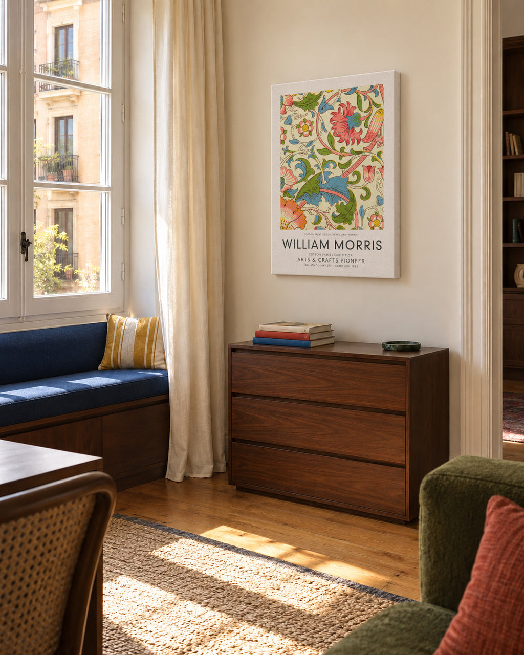 William Morris pattern I - Unframed canvas in an interior