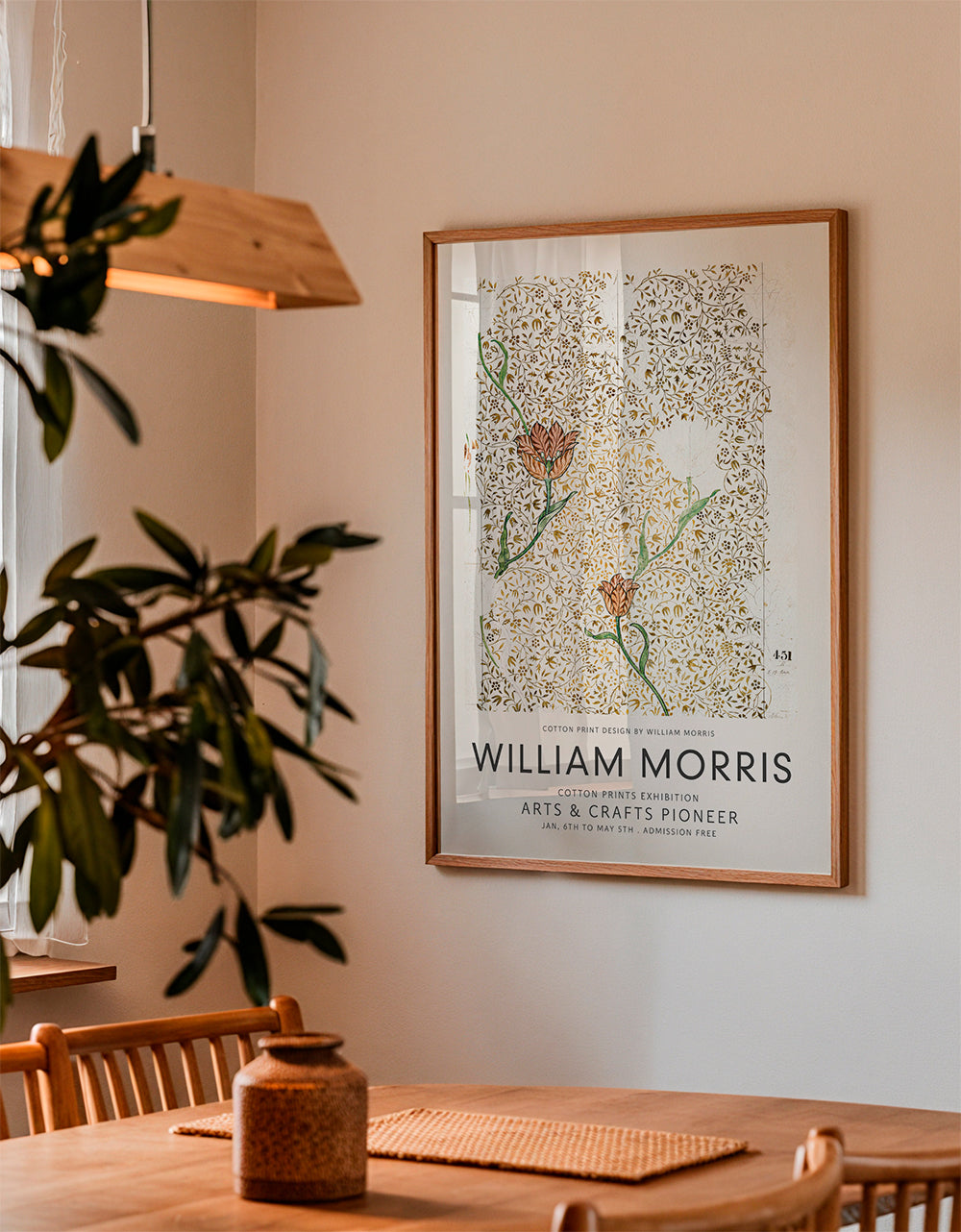 Botaniskt tryck William Morris blommönster